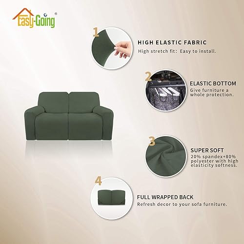 Miniatura 3 de Easy-Going Funda para sofá biplaza reclinable, paquetes de funda para sofá reclinable