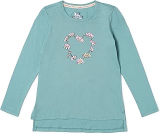 Jockey UG11 Girl's Super Combed Cotton Graphic Printed Regular Fit Full Sleeve T-Shirt Price In India