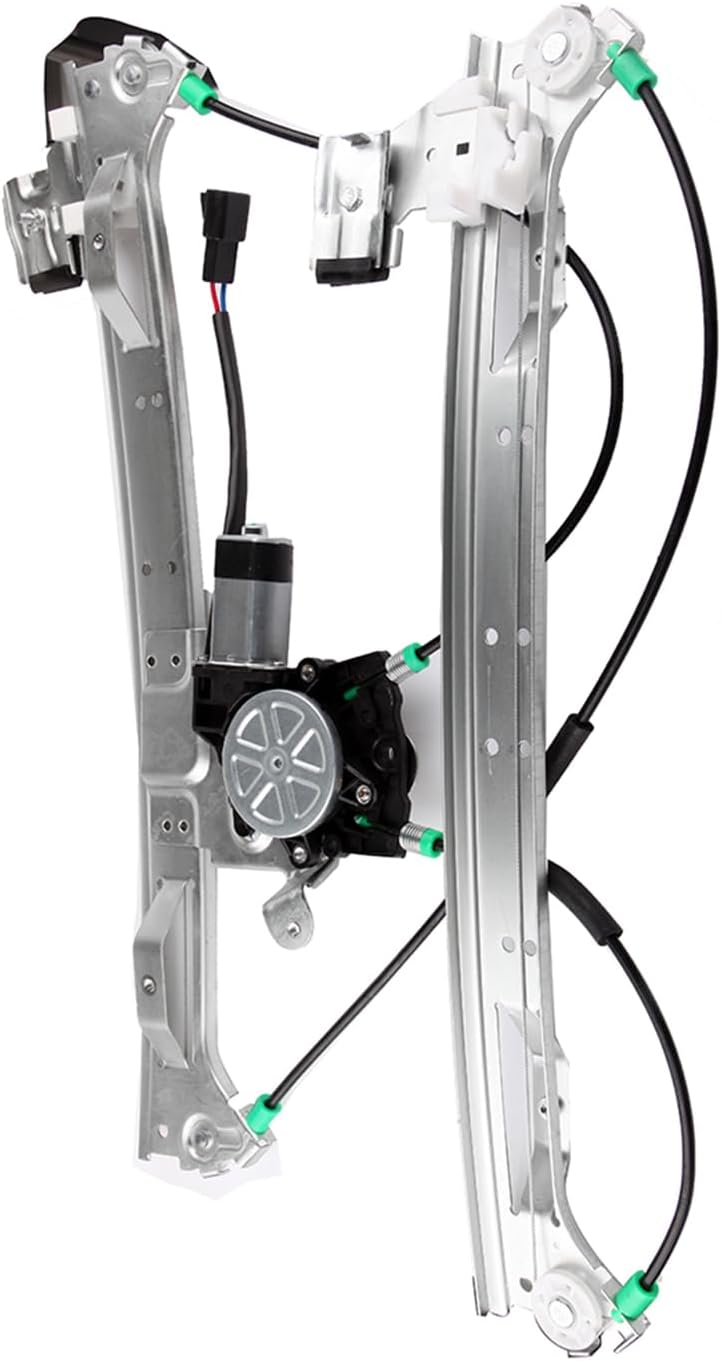 Front Left Drivers Side Power Window Regulator with Motor fit 2002-2009 For Chevrolet/For GMC Trailblazer/Envoy 2005-2009 For Saab 9-7x 2003-2008 For Isuzu Ascender 2004-2007 For Buick Rainier