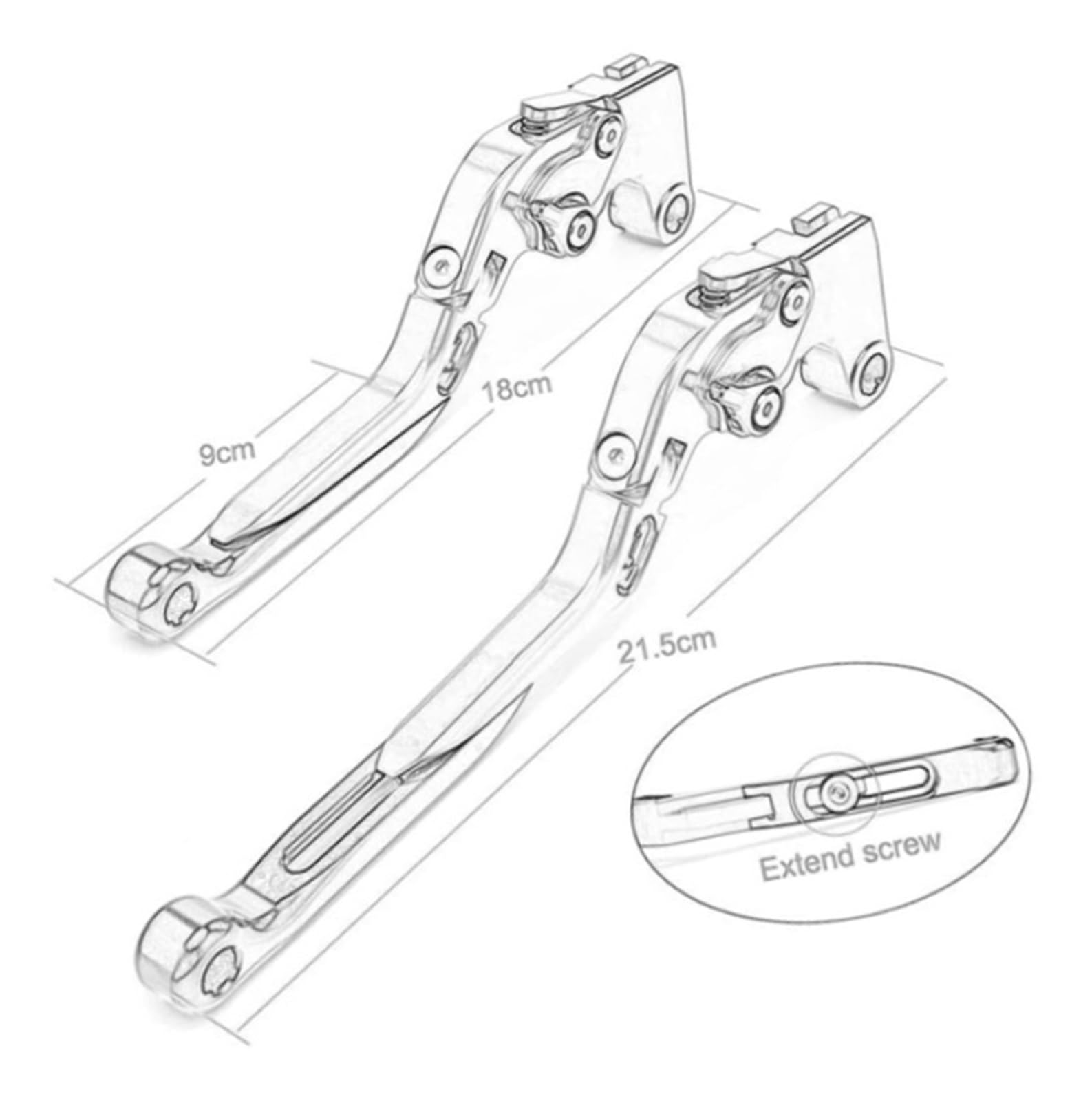 For Suzuki for GSXR for GSX-R 600 750 1000 K1-K9 Set manubrio for moto, leve freno frizione pieghevoli regolabili in alluminio