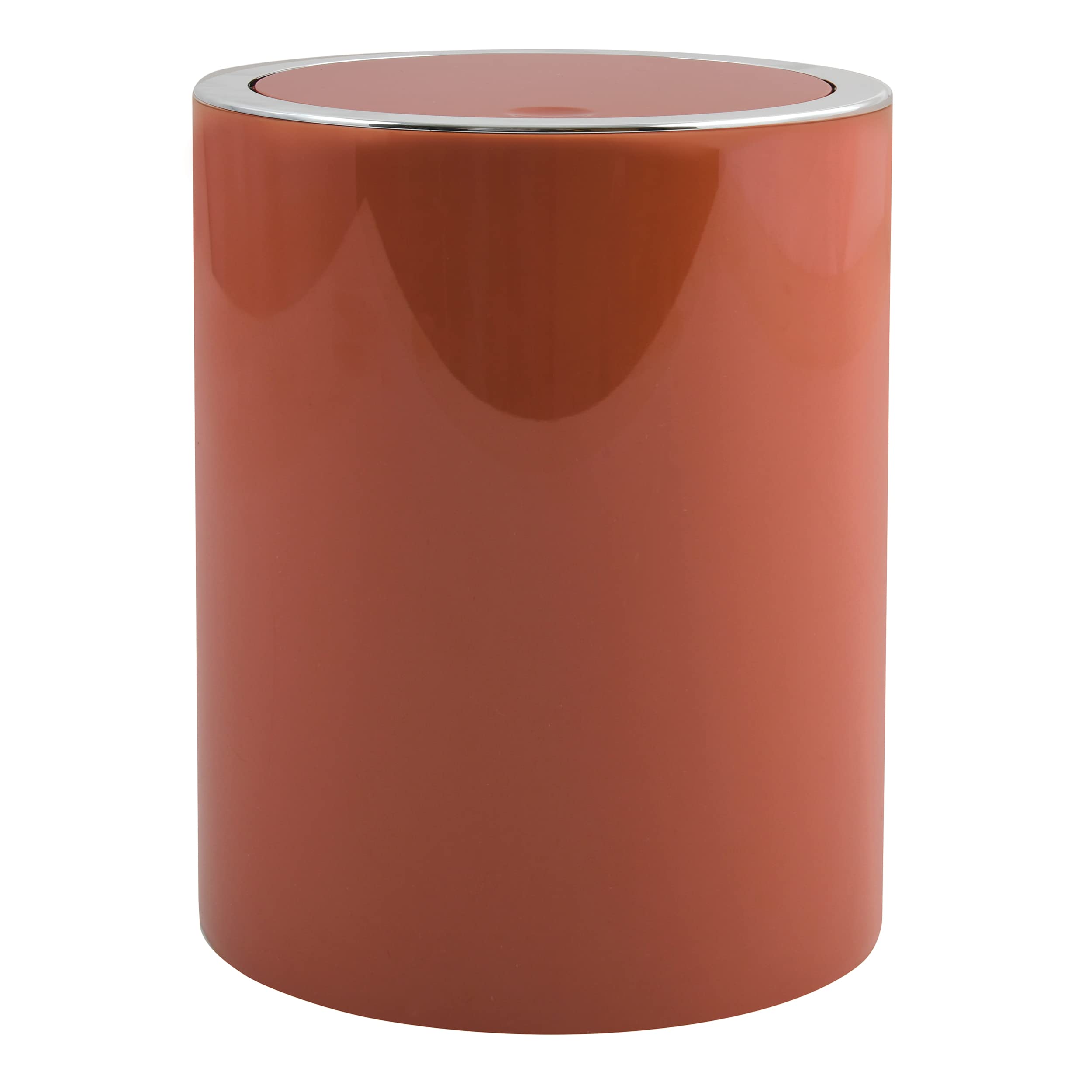 Msv Terracotta Ms5027 Aspen Design Bin With Swing Lid (6 Litres, Diameter X Height: 18.5 X 26 Cm), Red, Plastic