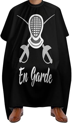 Máscara de esgrima para peluquería para adultos, capa de corte de pelo, delantal de peluquería para el hogar, peluquería