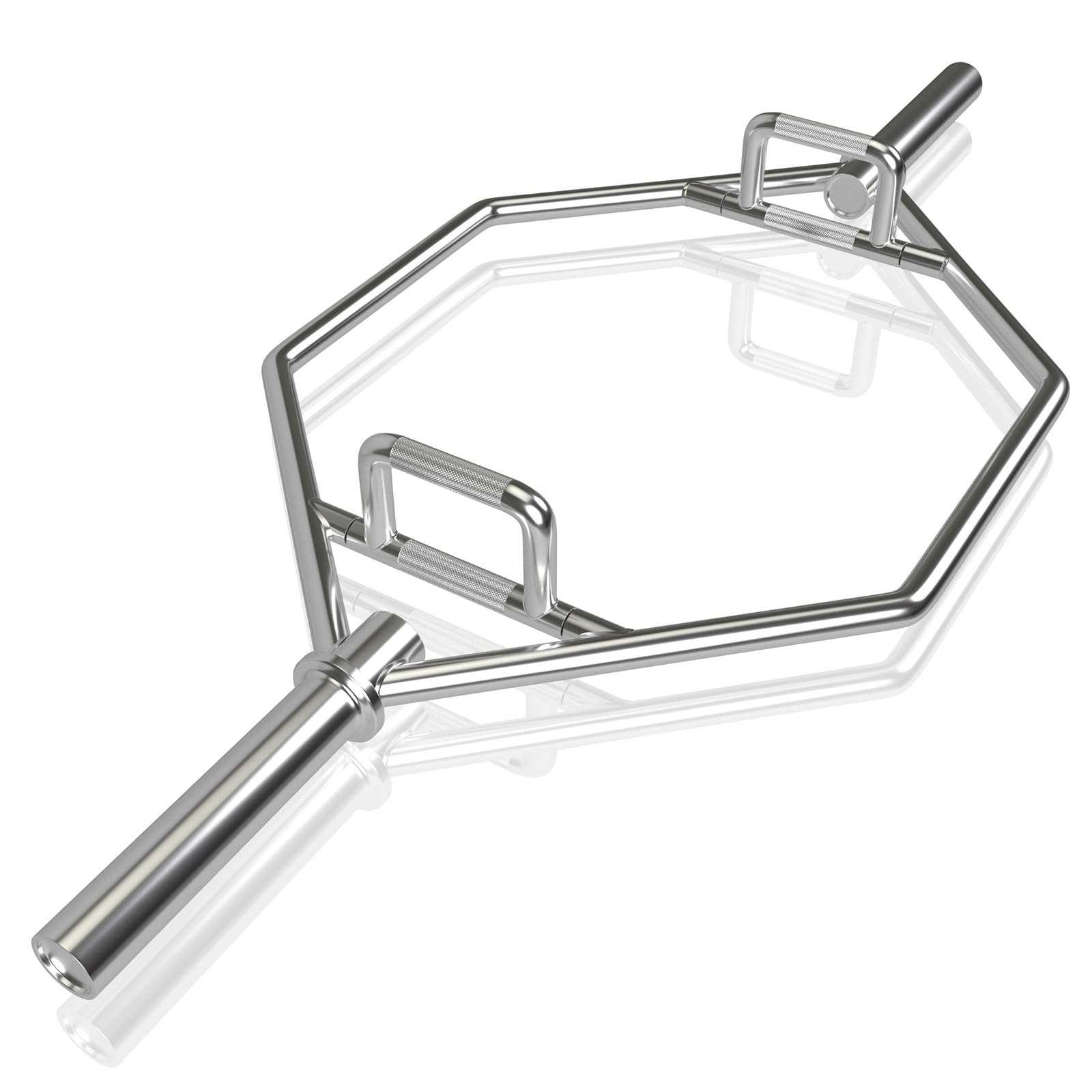 GOPLUS Barra Olímpica Hexagonal con Mangos Moleteados Plegables, Barra de Levantamiento de Pesas con Manguitos de 26 CM y Collares de Resorte, Capacidad de carga 363 KG