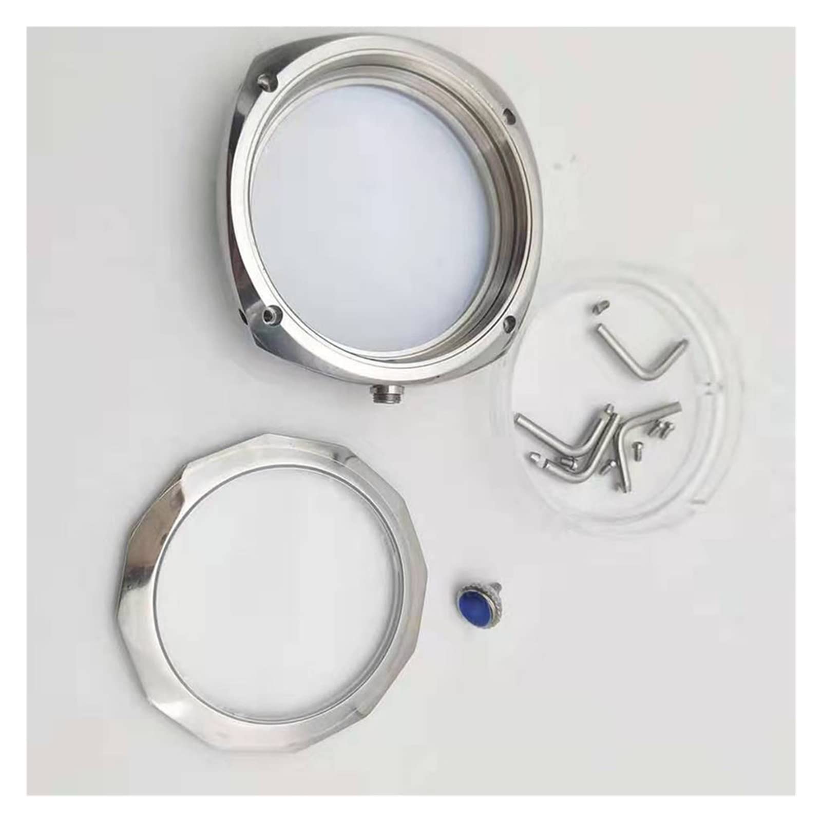 Cassa in Acciaio Inossidabile da 45 mm, Compatibile con Movimento a Carica Manuale ST36, Cassa Lucida, Compatibile con Bracciale con Movimento 6497/6498.