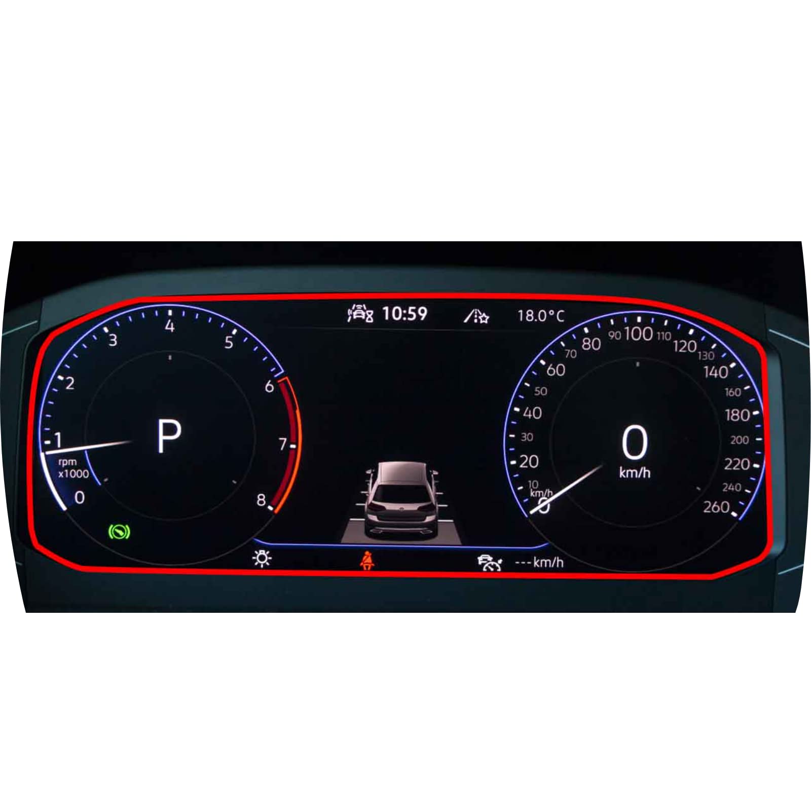 Film de protection en verre trempé automobile anti-rayures pour écran LCD VW