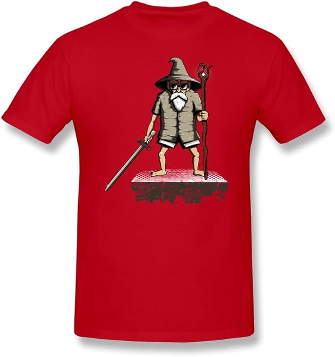 Amazon 顔春 メンズ 16 夏 優しいおじいさん 半袖tシャツ レッド 3x Tシャツ カットソー 通販