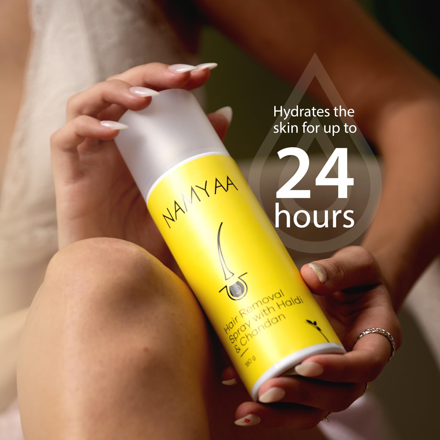 Namyaa Haldi Chandan Hair Removal Cream Spray | Painless Body Hair Removal Spray (180 ml) 3