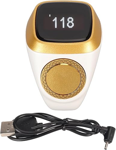 Miniatura 6 de Anillo de podómetro digital, contador de pasos recargable por USB, portátil, para caminar, correr, podómetro, 0.49 pulgadas, pantalla LCD, anillo de