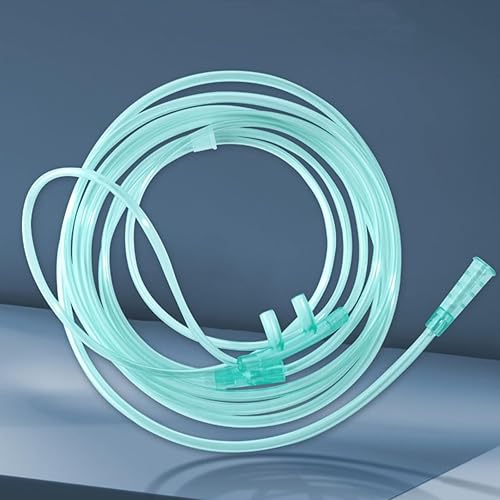 Miniatura 4 de Cánula de oxígeno nasal suave para adultos (paquete de 5) 7 pies, conector estándar, resistente a las torceduras, tubo ligero para una entrega