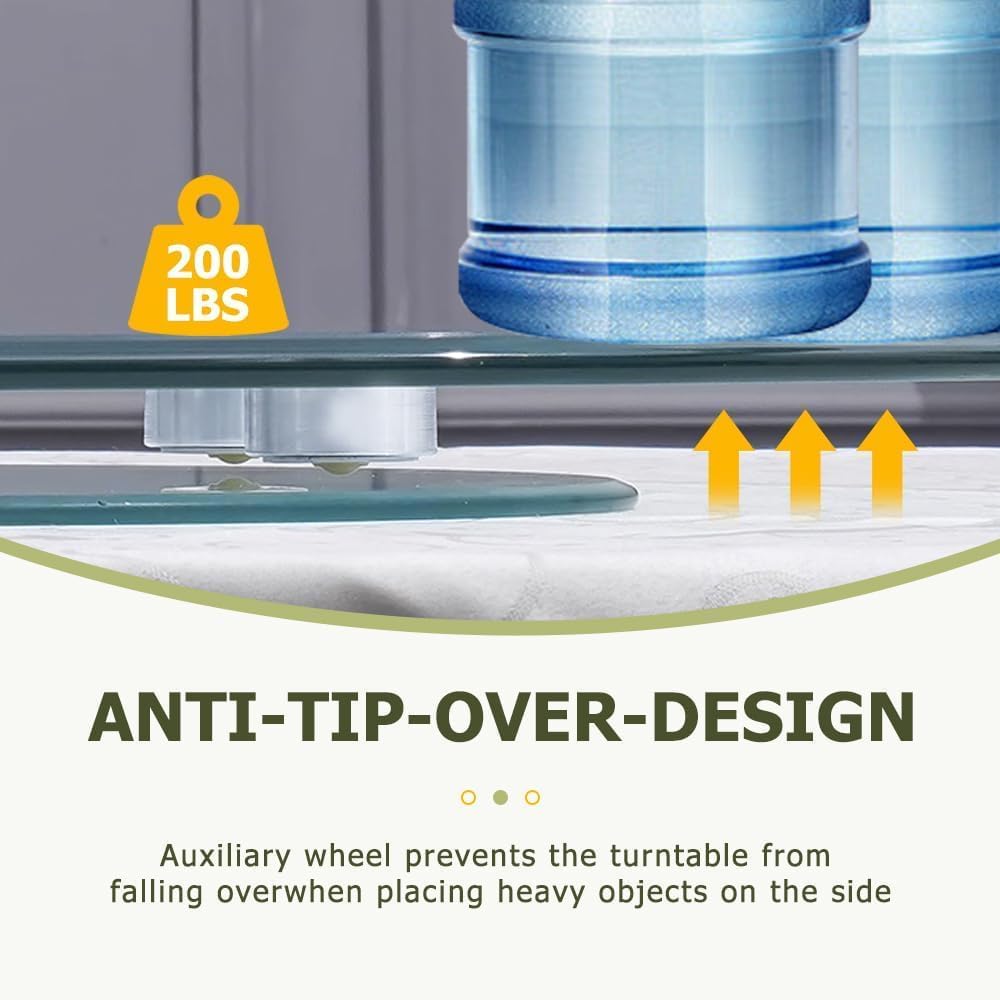 Amazon.co.jp: ガラス製レイジースーザンターンテーブル、アルミ合金ベアリング、360°回転トレイサービングプレート、家族の集まりや宴会 に最適な丸型装飾回転トレイ(Size:60cm) : ホーム＆キッチン 強化ガラス製レイジースーザンターンテーブル、パーティーや宴会、家族向けの360°サービングプレート、アルミ合金ベアリング付き回転サー