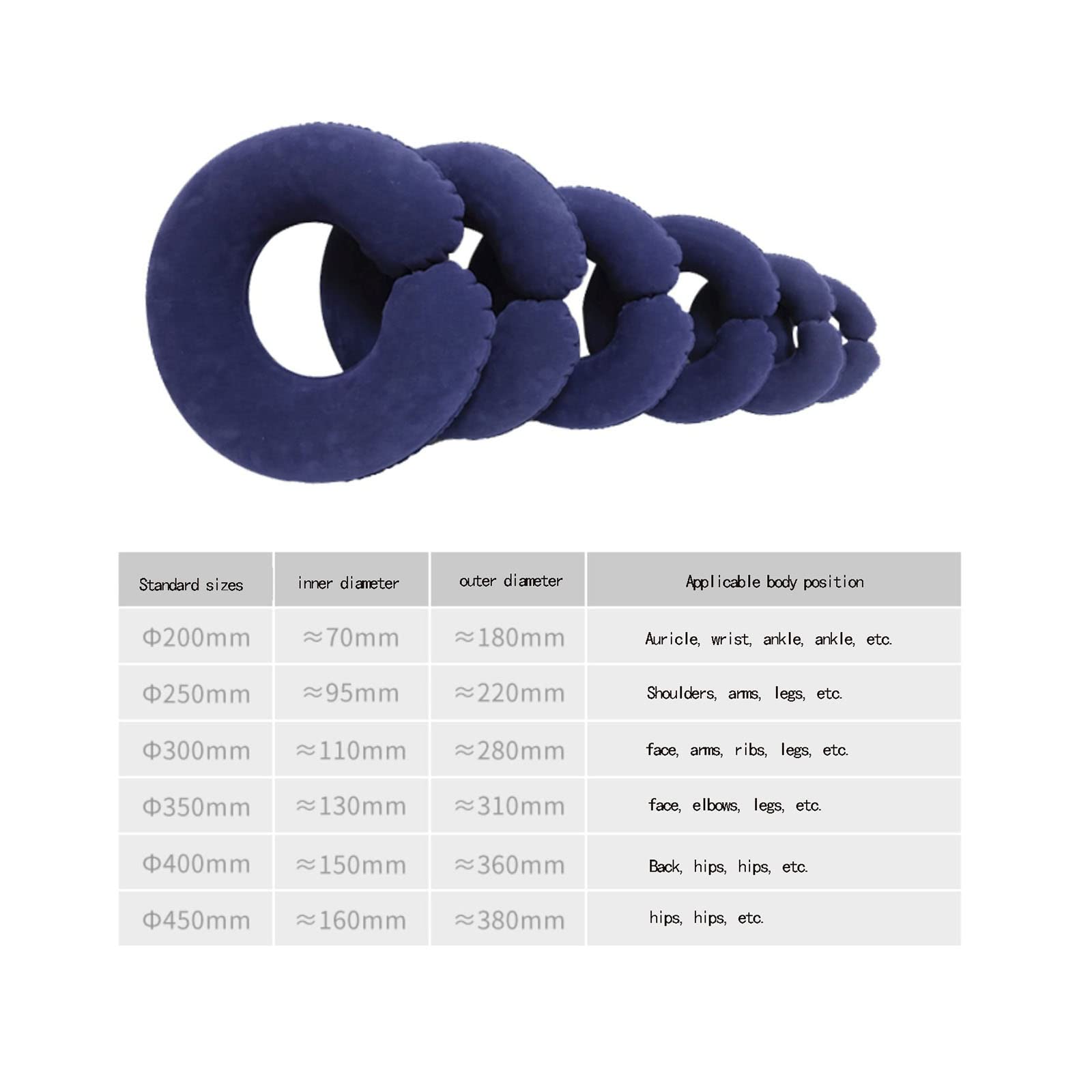 Cojín de asiento de dona Cojín inflable antiescaras Cojín de anillo ortopédico para prevenir úlceras de decúbito y aliviar el dolor de hemorroides Nervio ciático Llagas de cama Embarazo Dolor de