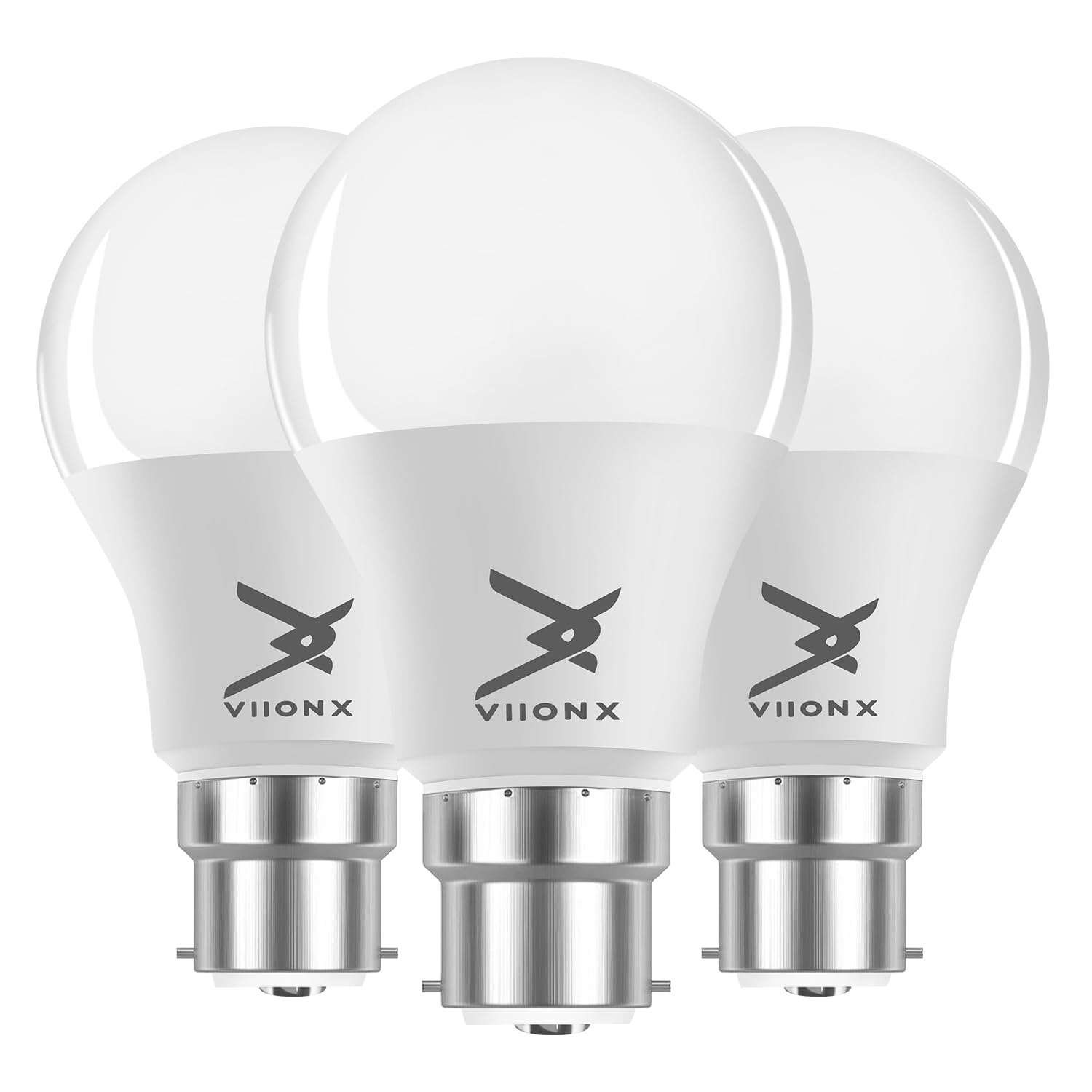 VIIONX Bayonet B22 LED Light Bulb, 8.5W (60W Equivalent), 806 Lumens, Warm White 2700K, Non-Dimmable