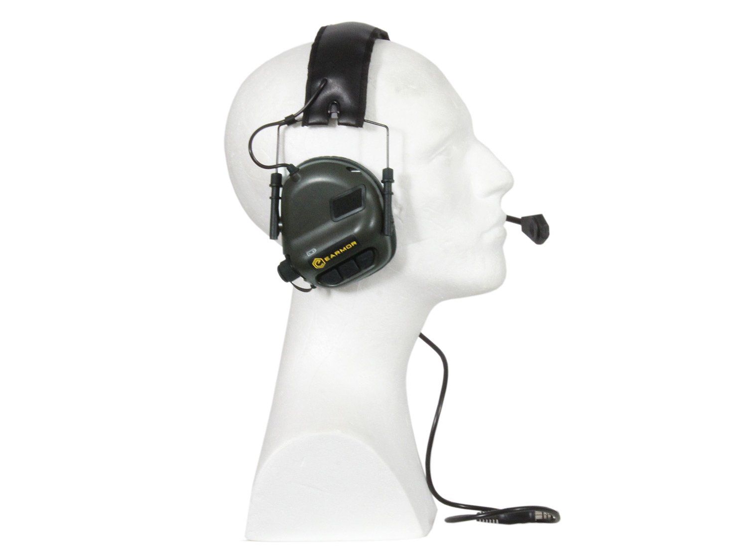 Earmor Casque universel à arceau M32 avec isolation acoustique NRR 22, entièrement réglable - Olive [M32-FG]