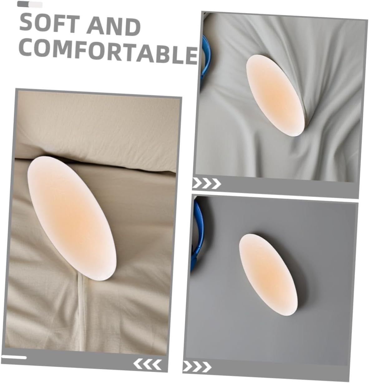 Garneck 2 Pairs Silicone Calf Pads Leg Shape Corrector Set Self-Adhesive Protective Skin Tone Anti-Chafing Pads for Men and Women Sports Medicine Padding