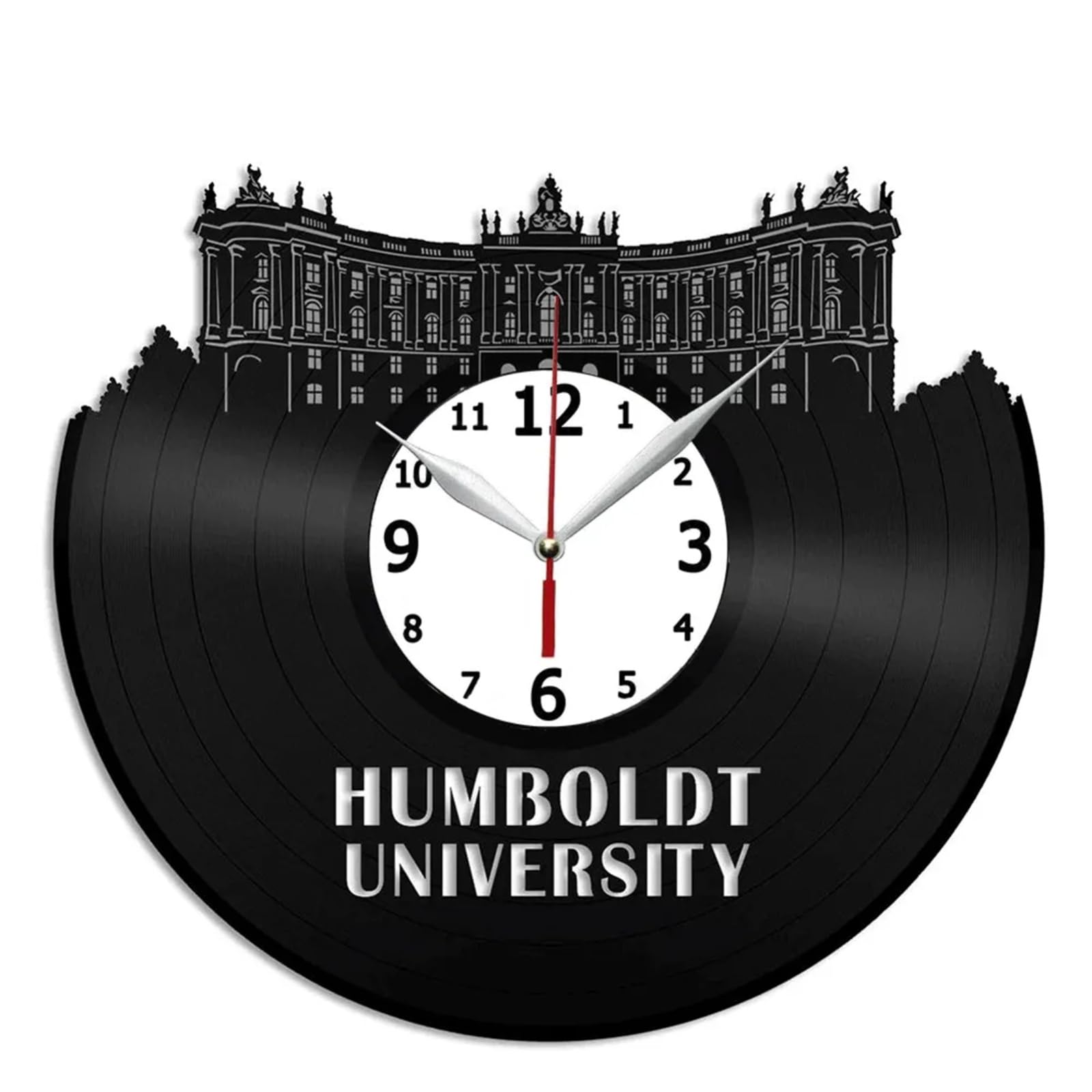 LXURY Vinyl Modern Wall Clock, Humboldt Easy Readable Big Numbers, Ideal for Any Room in Home Dining Room Kitchen Office School Decor-30cm