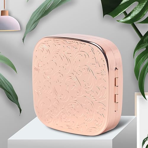 Miniatura 6 de Simple Metal Portátil Mini Caja de Medicina Caja de Almacenamiento (3 compartimentos Plata)