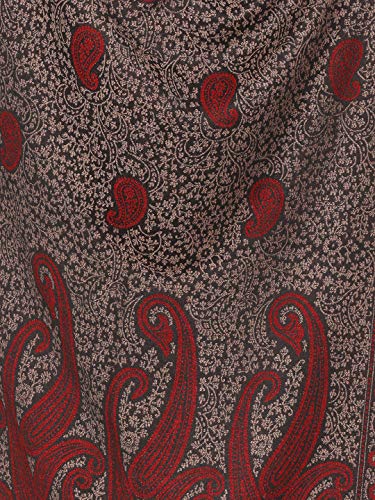 Image of KRITI Paisley Design Woollen Beige Color Shawl For Women