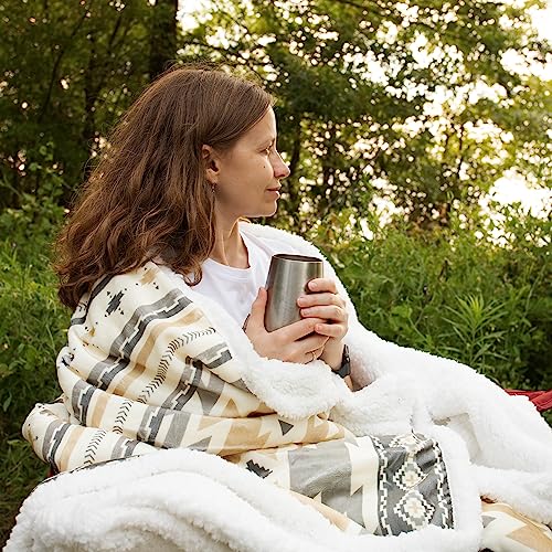 Image of Paseo Road Indigo Hill by HiEnd Accents Desert Sage 54x68 Throw Blanket