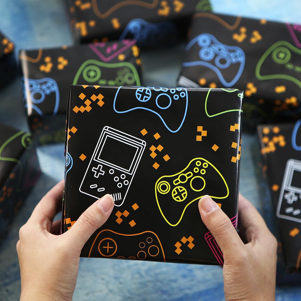 Gamer Geschenkverpackung - Geschenkpapier für Jungen, Videospiel Geschenke für Ihn, Geschenk für Männer, Geschenk für Kinder, Geschenk für Freund, Geburtstagsgeschenk Verpackung