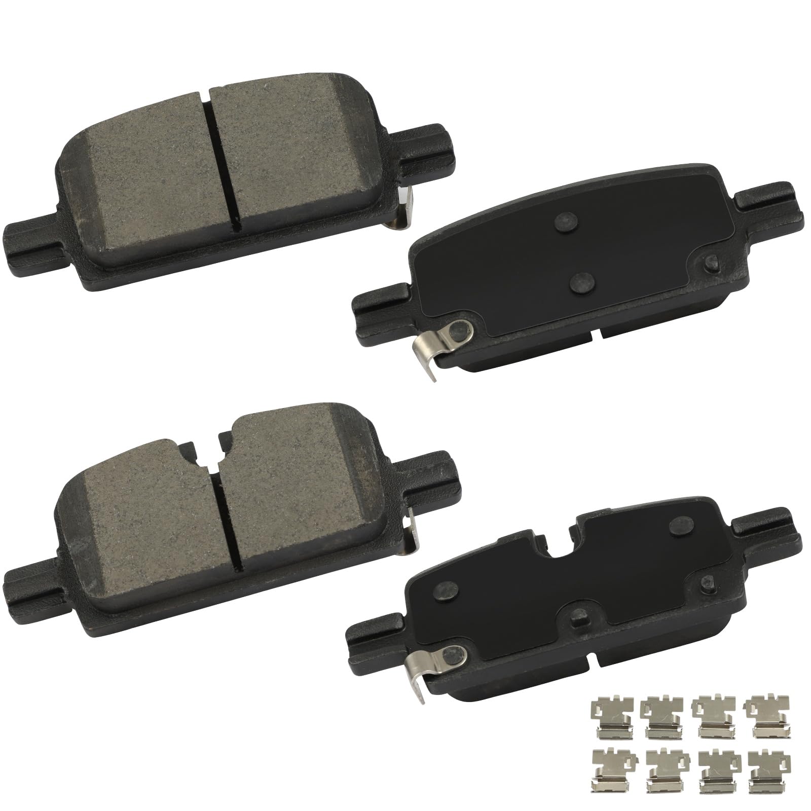 cciyu D2174 Brake Pads w/Hardware Rear Disc Brake Pad Set | Fit For Acura For ZDX,For Chevy For Silverado 1500,For Silverado 1500 LD,For Silverado 1500 LTD,For Suburban,For Tahoe