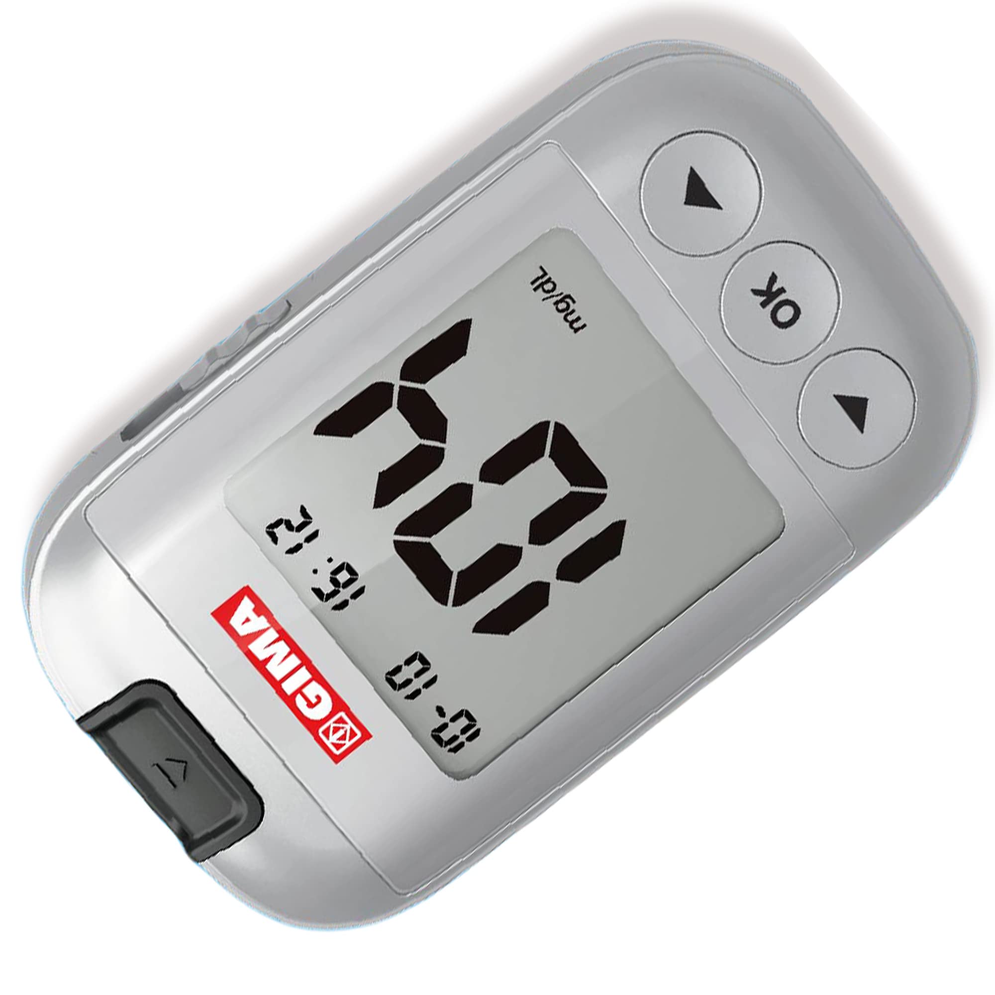 GIMA Misuratore Glicemia Glucometro Kit Completo Per Il Controllo e Il Monitoraggio Del Glucosio Nel Sangue Con 10 Strisce Soluzione Di Controllo 10 Lancette Sterili Penna Pungidito, Bluetooth
