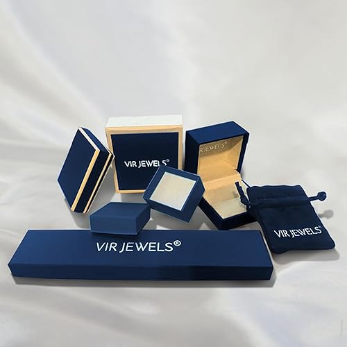 Miniatura 8 de Vir Jewels Anillo de boda de diamante de 110 quilates para mujer anillo de boda de oro blanco de 10 quilates con 10 puntas de piedras talla 45-10