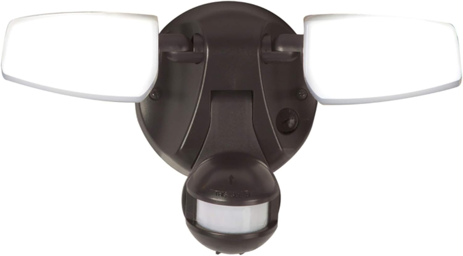 180° Bronze Motion Activated Outdoor Integrated LED Twin Head Flood Light with Selectable CCT (3000K-5000K)