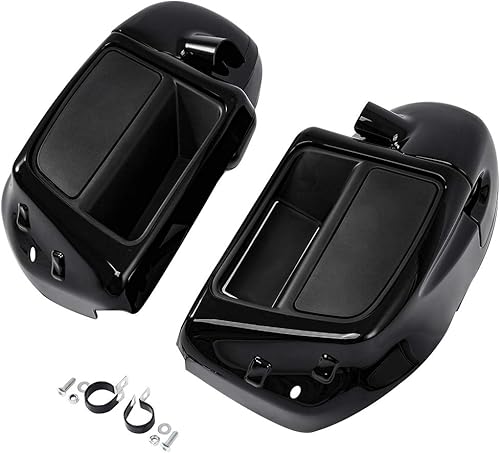 Miniatura 6 de XMT-MOTO Carenado de pierna inferior ventilada negro brillante con caja de altavoces de 6.5 pulgadas para modelos Harley Touring Road King FLHR Road