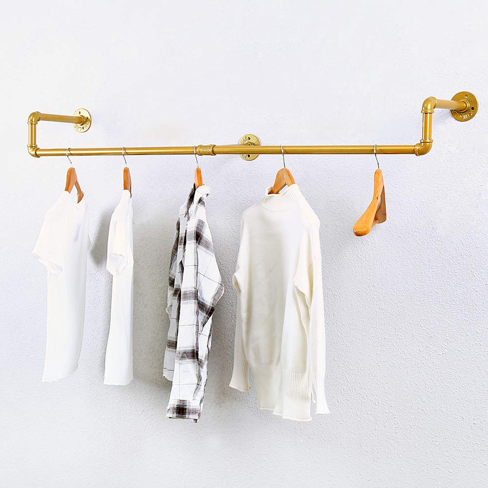 Buy Industrial Pipe Clothing Rack Wall Mounted,Vintage Retail Garment