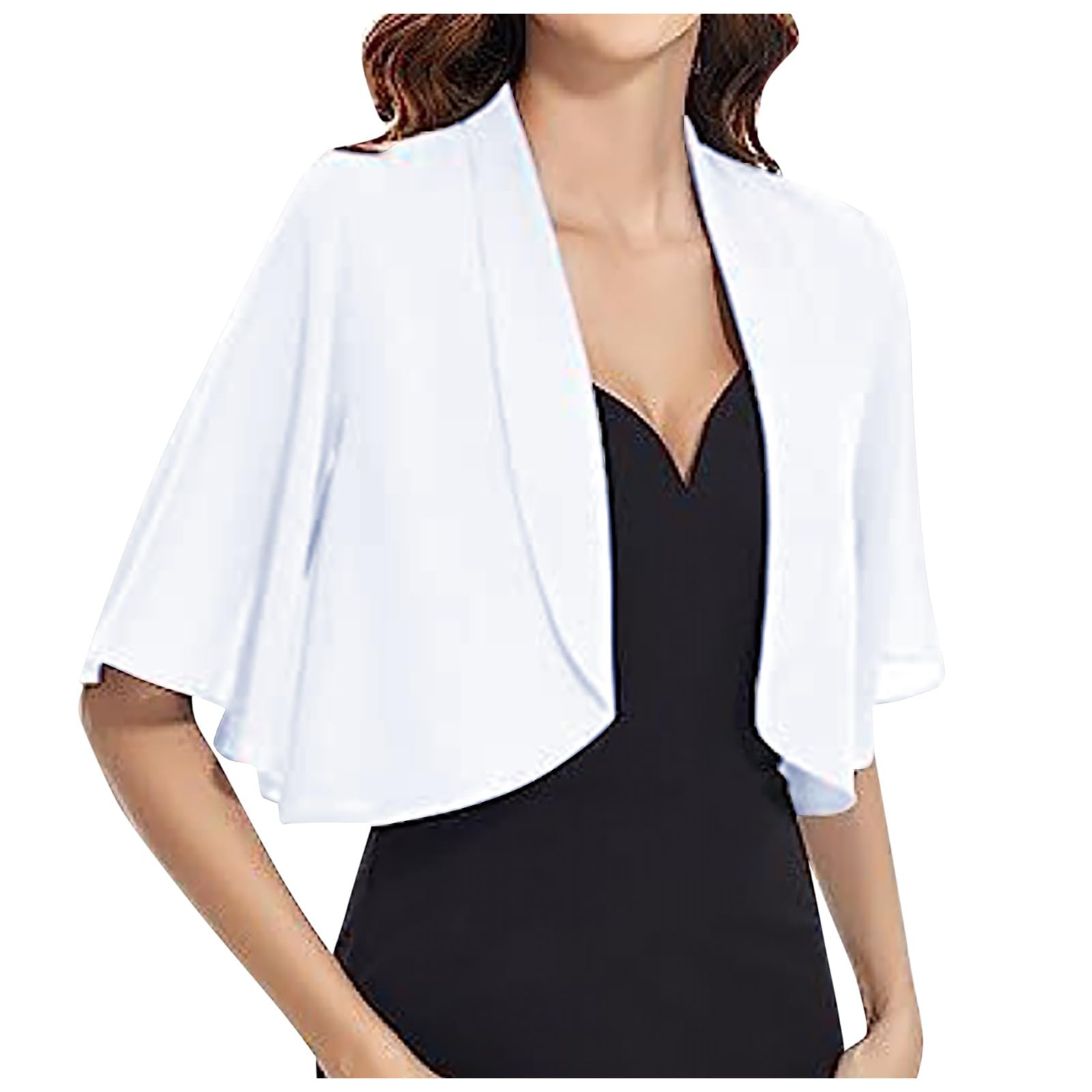 Cardigan Femme Été Mousseline De Soie Gilet Plage à Manches 3/4 Bohème