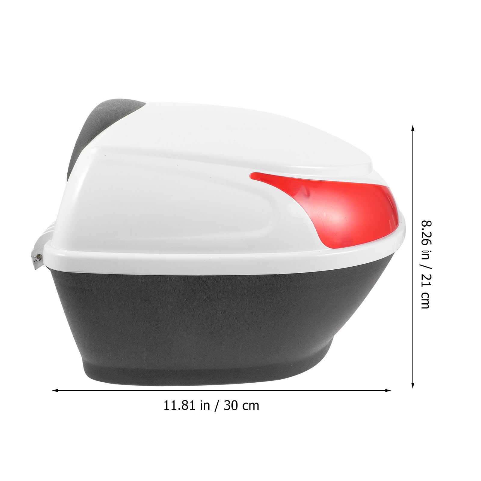 Bauletto Posteriore Scatola di Stoccaggio Pratica e Facile da Installare in Plastica Bianca, Set 1 Pezzo per Veicoli a Due Ruote e Scooter da Viaggio