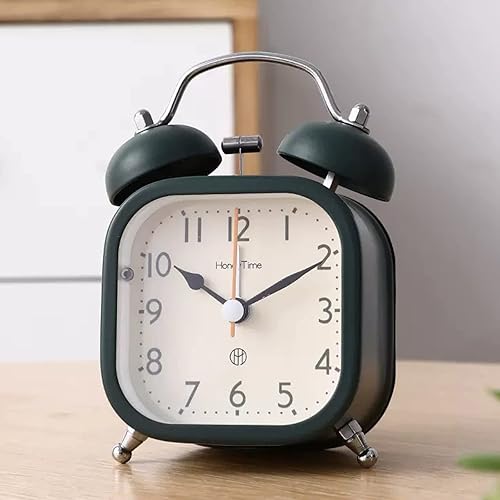 Miniatura 10 de Alarm Clock Bedroom Twin Bell Alarm Clock, Non-Ticking Silent Battery Operated Alarm Clock with Backlight for Bedroom Bedside Desk Table Clock