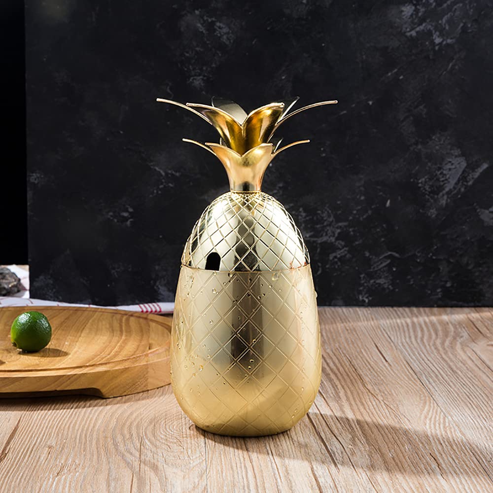 500 ml/18oz Ananas forma creativa personalizzata cocktail tazza in acciaio inox per fare un cocktail