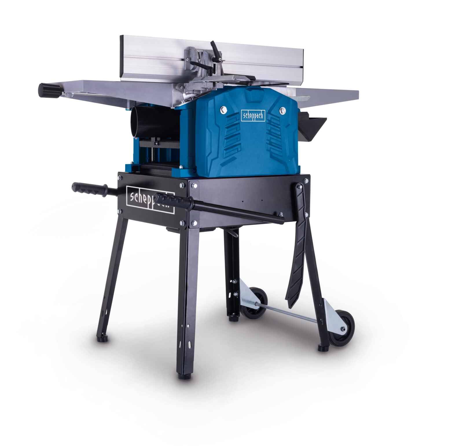 Scheppach Abricht -& Dickenhobelmaschine HMS1500 Hobelmaschine mit Untergestell | 2200W Leistung | Durchlasshöhe/-breite 160/260 mm | Spanabnahme 3mm | Abrichtanschlag 90°-135° | Messerdrehzahl 6500-1