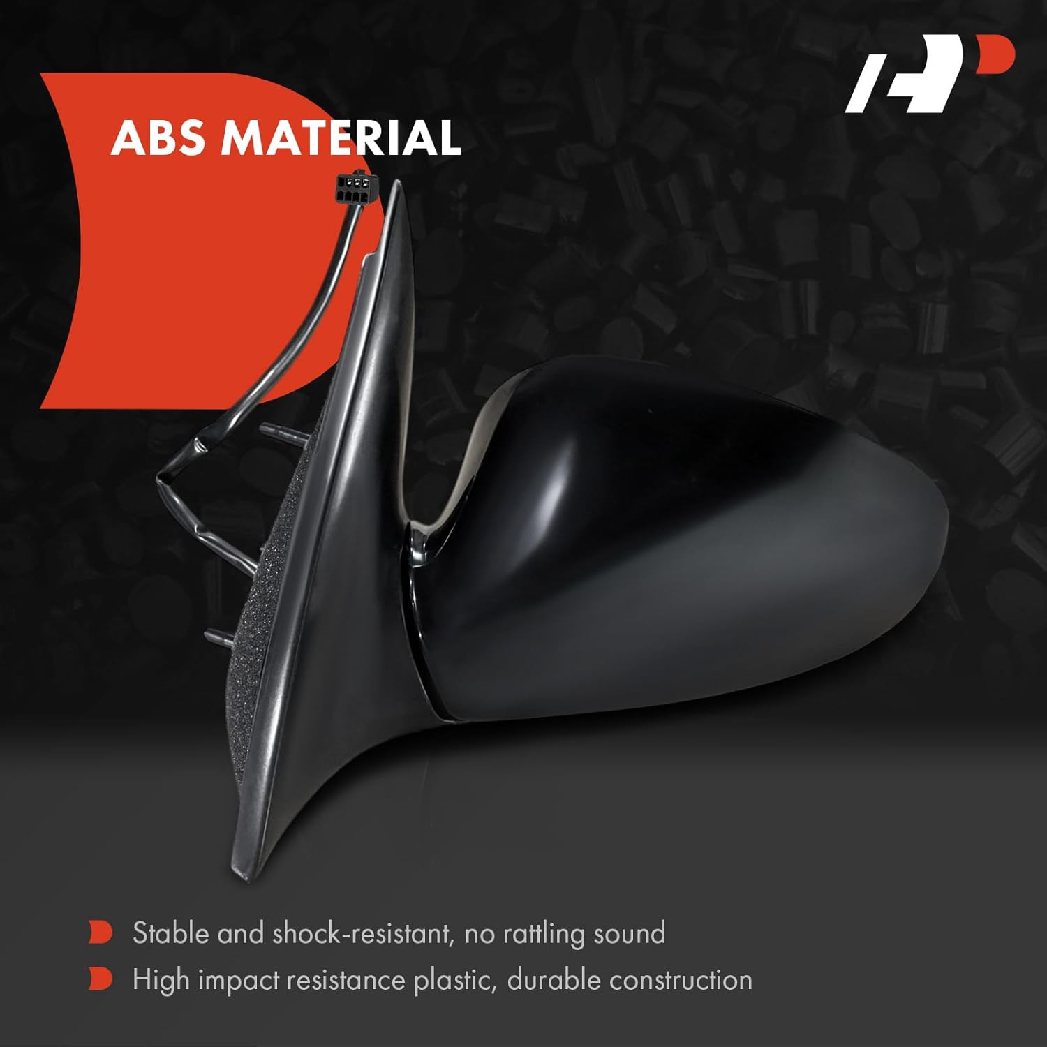 A-Premium Driver Side Power Door Mirror - Compatible with Buick Regal 1997-2004, Century 1997-2005 & Oldsmobile Intrigue 1998-2002 - Non-Heated Manual Folding Smooth Black Outside Rear View Mirror