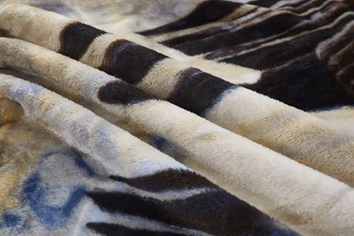 Miniatura 3 de Regal Comfort Manta tamaño Queen  Collage de águila  79 x 86 pulgadas manta de piel sintética de peso medio para cama, sofá, decoración de sala de