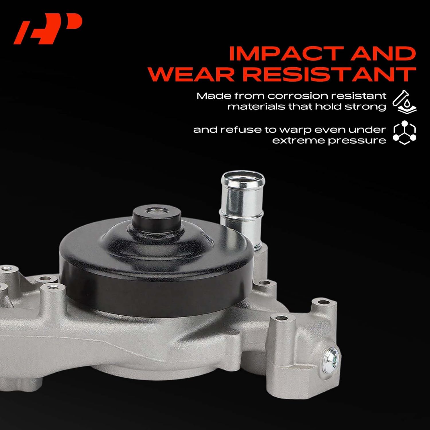 A-Premium Engine Water Pump with Gasket & Pulley Compatible with Chevrolet Camaro 2012-2015 Caprice 2011-2017 Corvette SS & Cadillac CTS & Pontiac G8