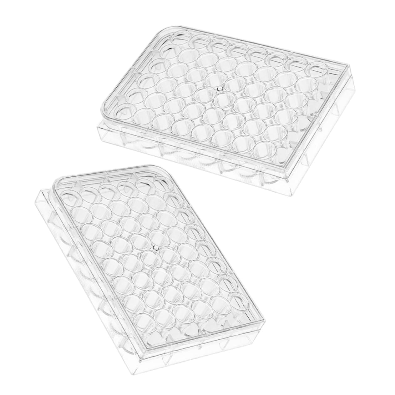 FUNOMOCYA Lab Cell Culture Plates 48-Well Tissue Culture Dishes Reaction Plates Lid