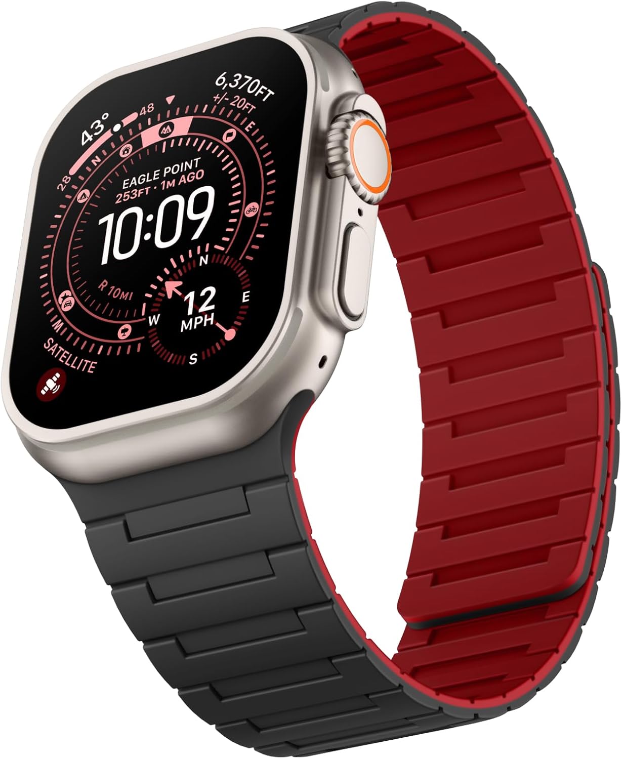 Magnetic band Compatible with Apple Watch Bands for Men Women 44mm 45mm 46mm 49mm 42mm, Silicone Sport Strong Magnet Strap Wristband for iWatch Ultra 3/2 Series 11 10 9 8 7 6 5 4 3 SE