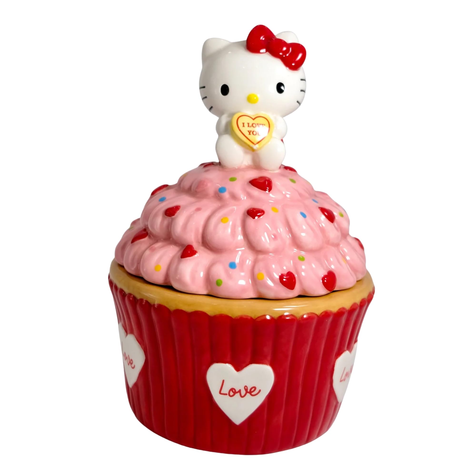 Amazon.com: Blue Sky Clayworks Hello Kitty Cupcake Candy Jar, 5.75