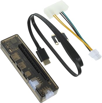 Milisten External Graphics Card Dock for Laptops Portable Egpu Adapter Easy Setup Compatible Various Operating Systems PCB Materials for Gamers Professionals Random Style
