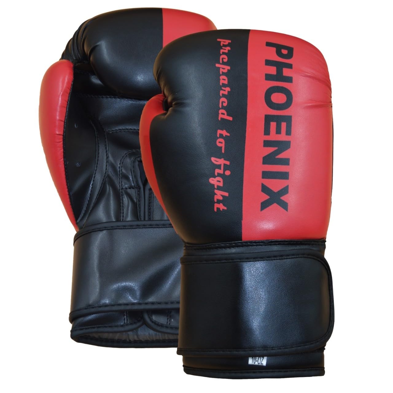 PX Boxhandschuhe Prepared to Fight Kunstleder schwarz-rot - Gepolsterte Trainingshandschuhe - Fitness, Sparring und Wettkampf - Ergonomisch - Unisex, Kinder, Erwachsene