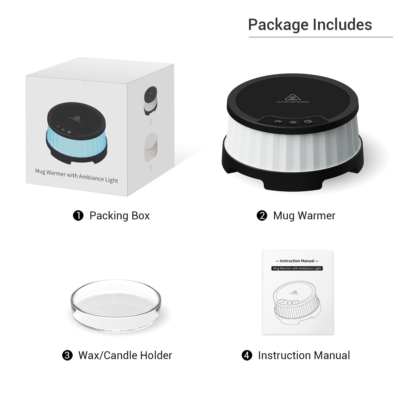 Tassenwärmer, Elektrische duftlampe für wachs mit 7 Farben LED Wechsel Licht, PTC Heizpanel, DREI-Geschwindigkeit-Einstellung, Warmwachsgerät für Duftwachs für Home Office Geschenke & Dekor