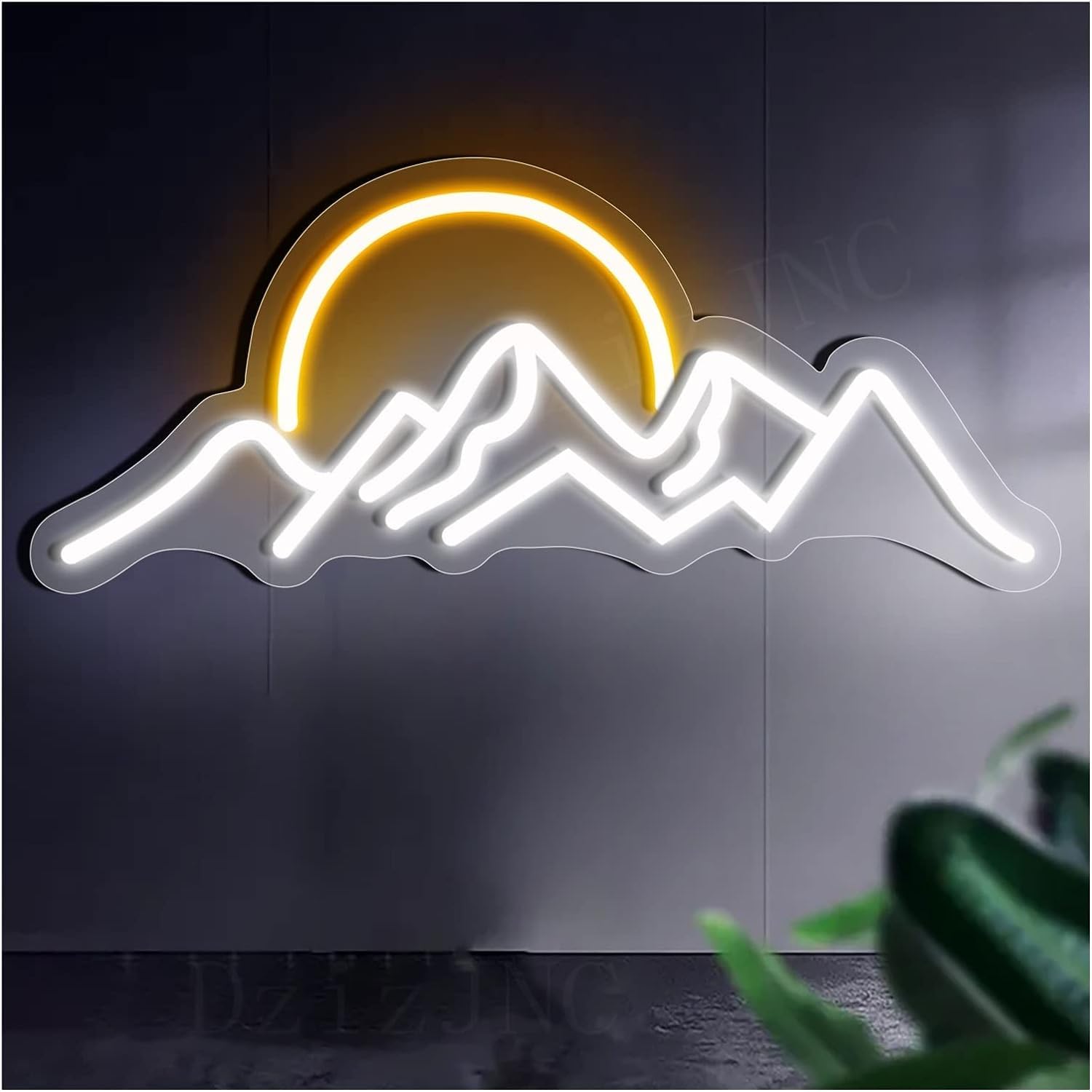 WaiDXn LED Neon Light Sign Mountain Neon Signs Lights, Led Acrylic Neon Sign for Bedroom Home Bar(54X23cm)