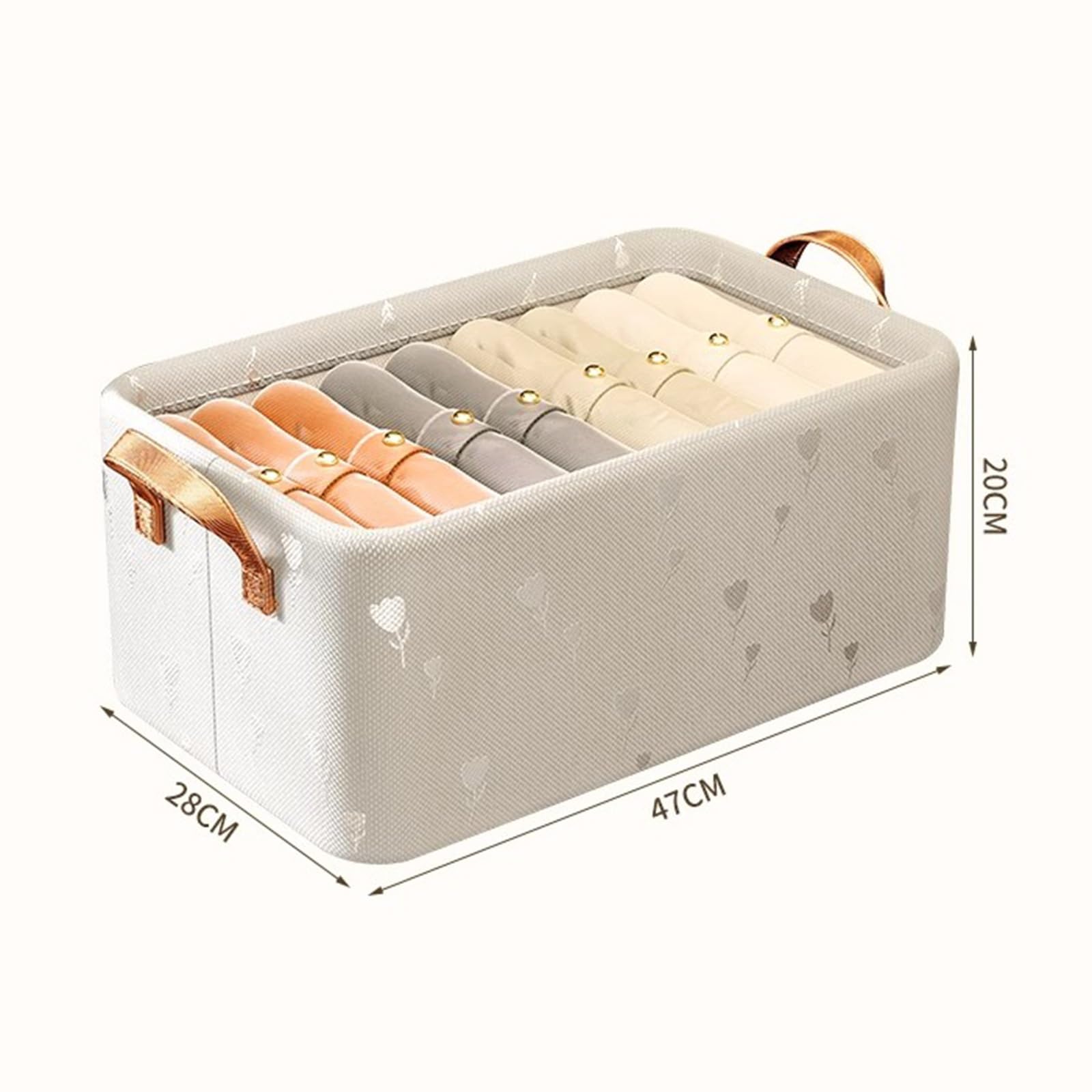 Organizador de cajones para Ropa Interior, Caja de Almacenamiento de Calcetines, Separador de Sujetadores, Armario y Ropa con estantes de Soporte para Vaqueros, Camisetas y Pantalones.