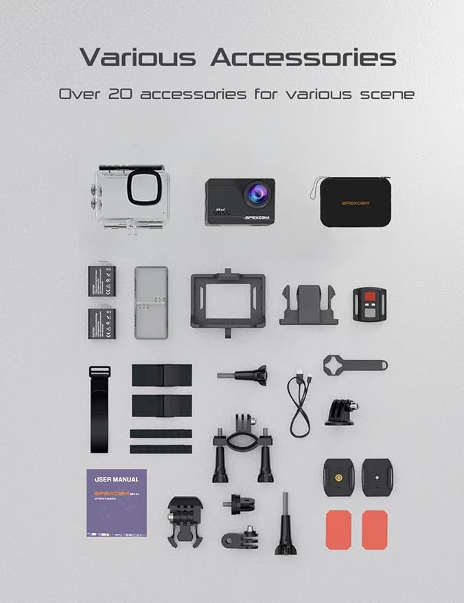 Apexcam M80 AIR 4K 60FPS WiFi resistente al agua miniatura 7