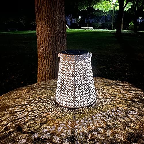 Drawihii Led ガーデニング ソーラーライト 限定品 Ledランタン 屋外 防水 おしゃれ ガーデンライト 太陽光発電 テラス ハンドル付き 歩道 夜間自動点灯 庭 ベランダ 中空金属ランタン 防犯 ガーデン