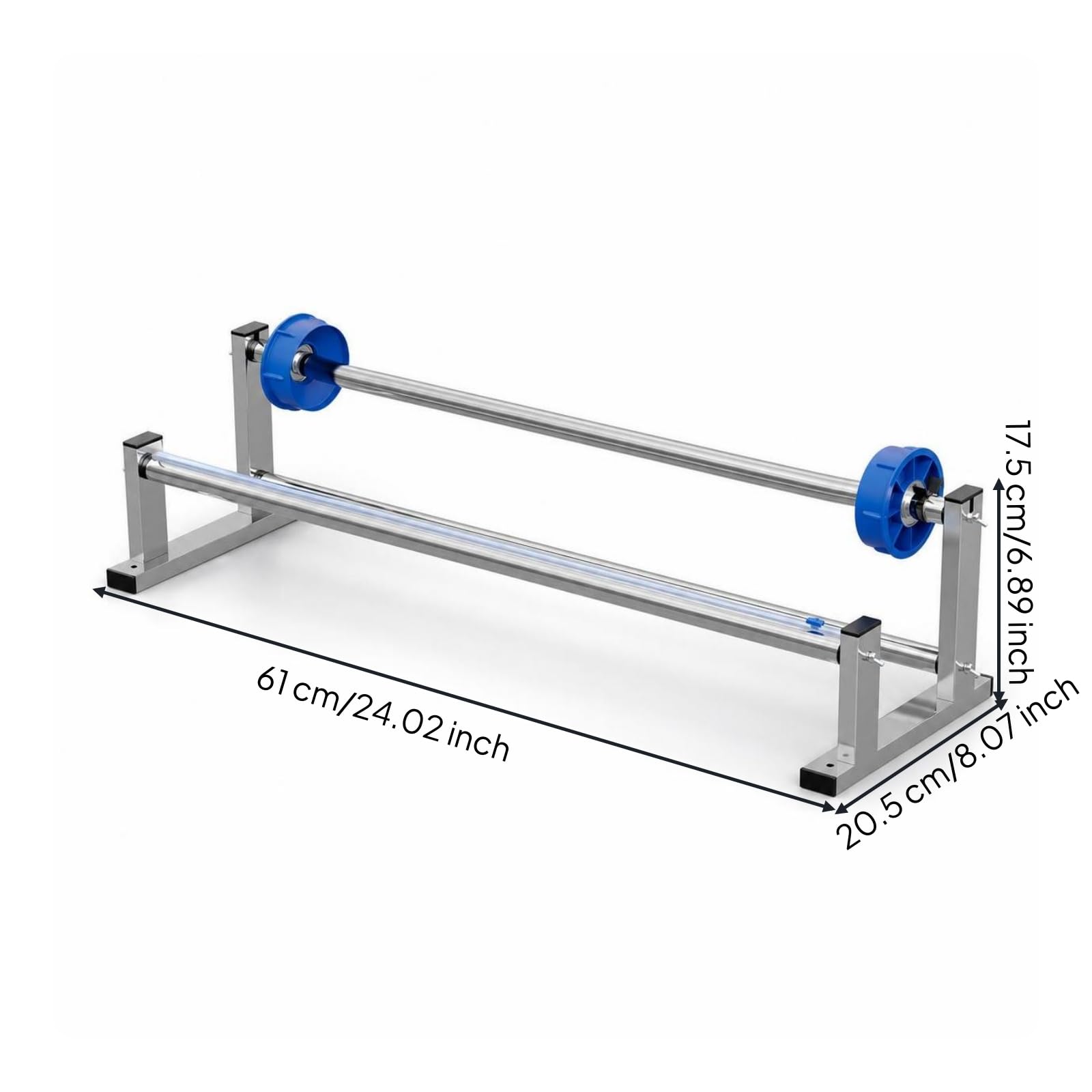 perfk Stretch Wrapping Machine Dérouleur Film Étirable Distributeur Applicateur avec Couteau Interne pour Coupes Nettes et Tension Réglable Châssis Métal, 50CM