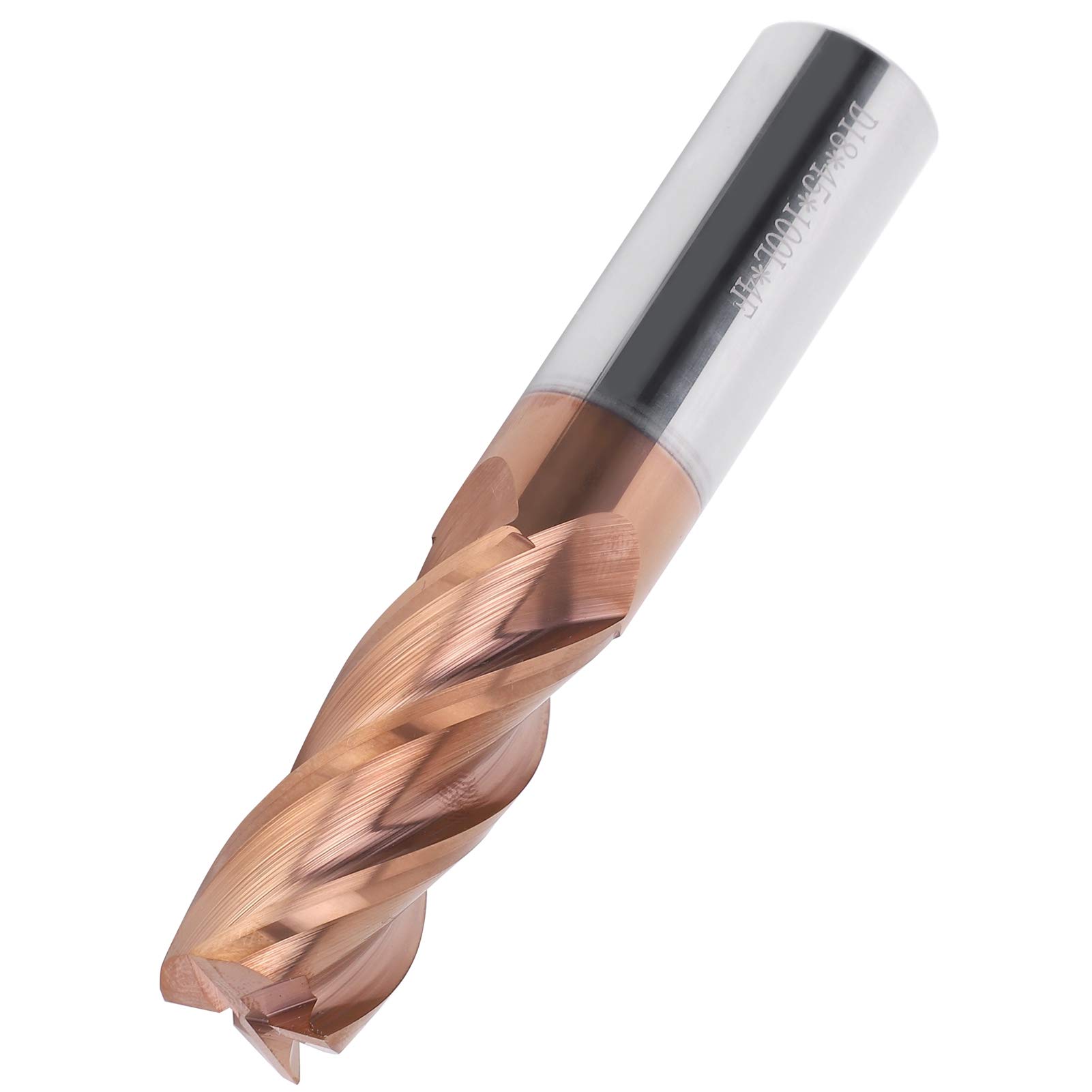 Fresa a testa piatta in acciaio al tungsteno per CNC, punta per router ad alta durezza per incisione su metallo e legno, bordo tagliente completamente affilato, 18 x 100 x 18 mm