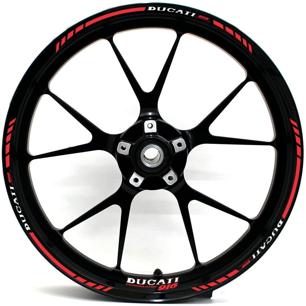 Kit autocollants jante moto Ducati Desmoquatro 916 finition premium